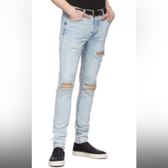 AMIRI MX1 Jeans Light blue / Tan size 36 - Picture 2 of 8